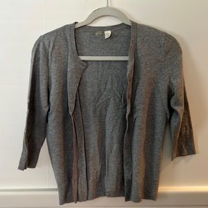 B.P. Grey 3/4 sleeve cardigan, M